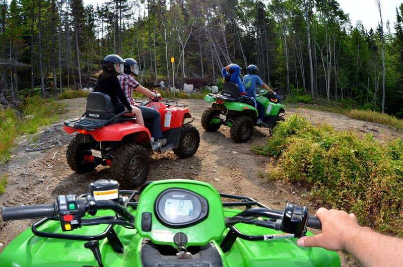 15 min. Tadoussac : Guided ATV tour excursion - From farm area to forest trails