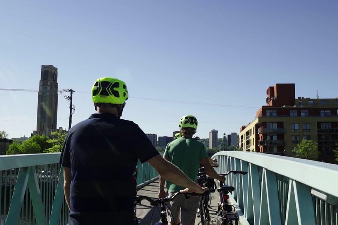 3 Hour Montreal City Bike Tour with Wine or Beer (AM & PM) - La Fontaine Park and a gentler side of the city