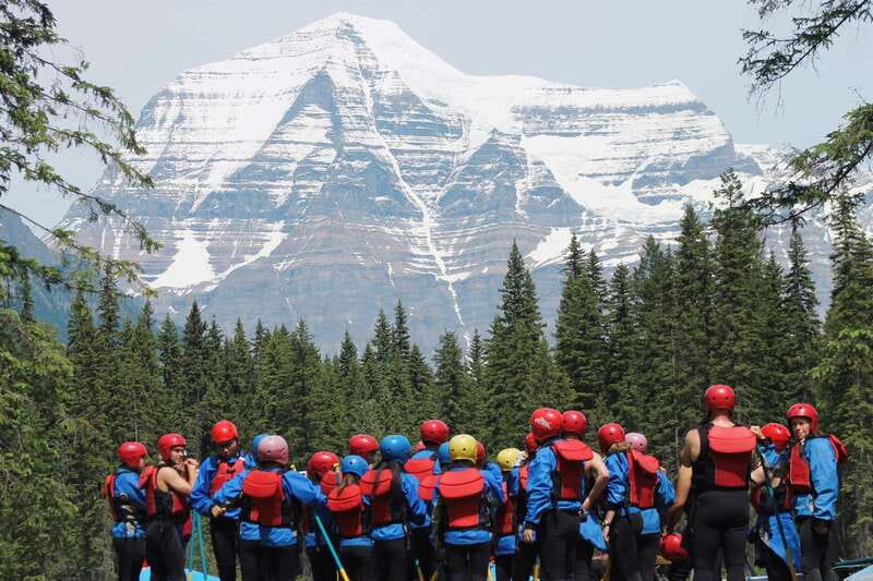 5-Hour Fraser River Rafting in Jasper National Park - A useful break at Rearguard Falls