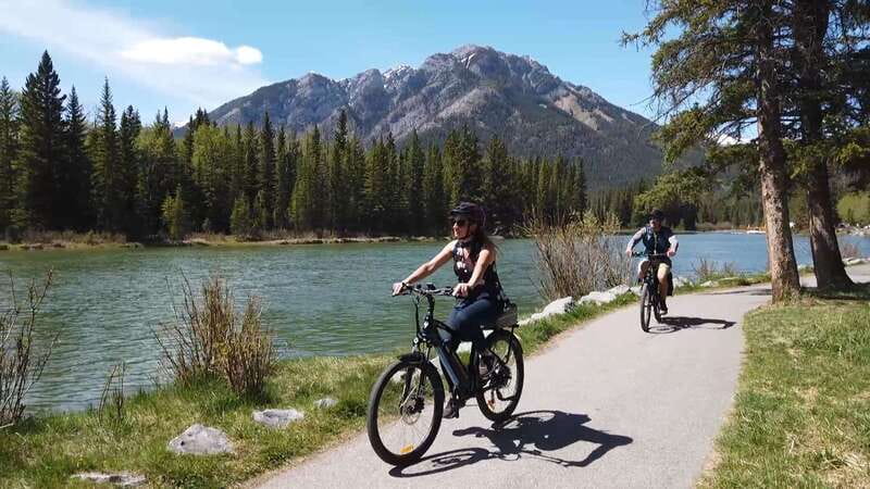 Banff: Bow River E-Bike Tour and Sundance Canyon Hike - Following the Bow River on electric power