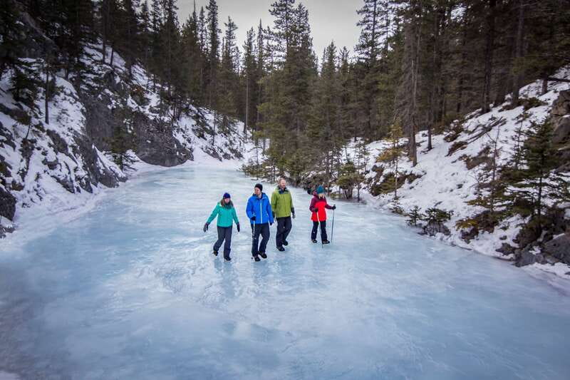 Banff: Grotto Canyon Icewalk - Getting ready at Grotto Canyon