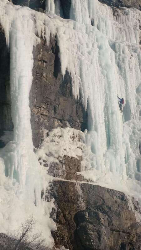 Banff: Introduction to Ice Climbing for Beginners - Top-rope practice on a frozen waterfall