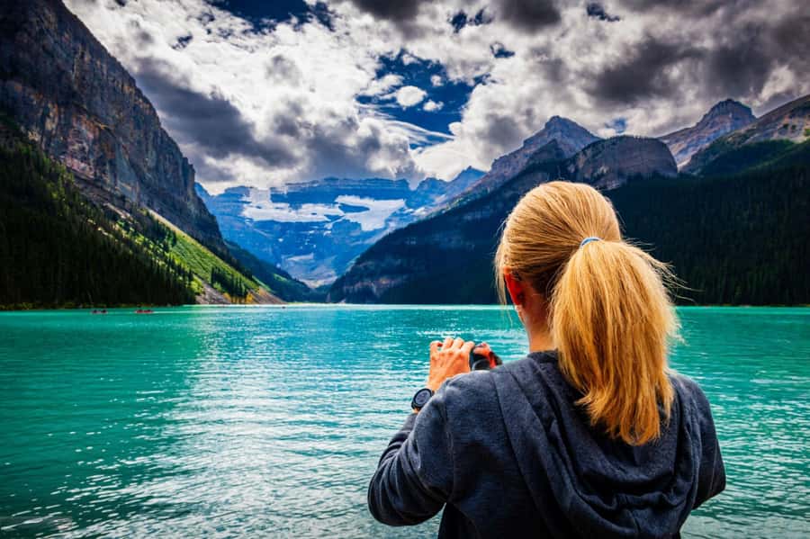 Banff: Lake Louise,Lake Minnewanka,Emerald Lake & Banff Town - Natural Bridge shows the river at work