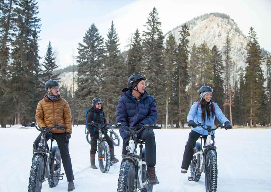 Banff Top Sights via Electric Fat Bike Tour All Skill Levels - Forest paths and riverside riding