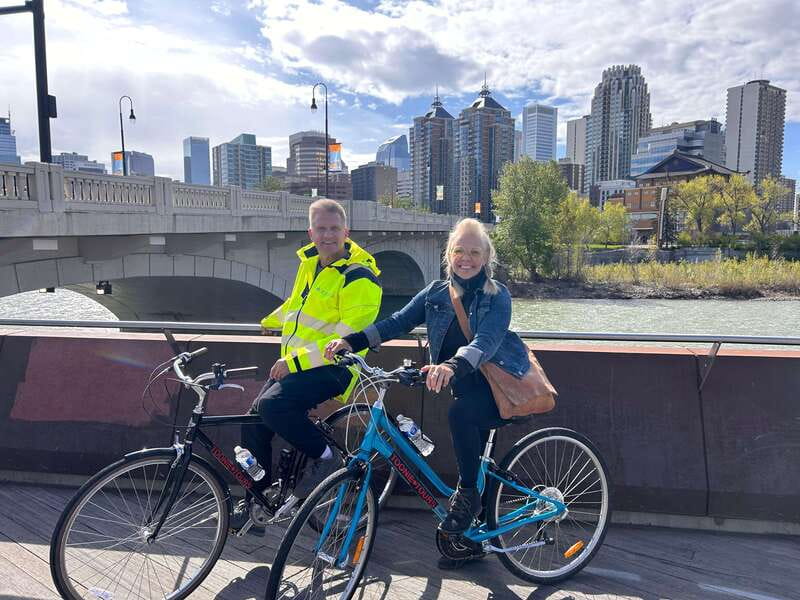 Calgary: City Bike Tour, Highlights and Bow River - A photo stop at Peace Bridge