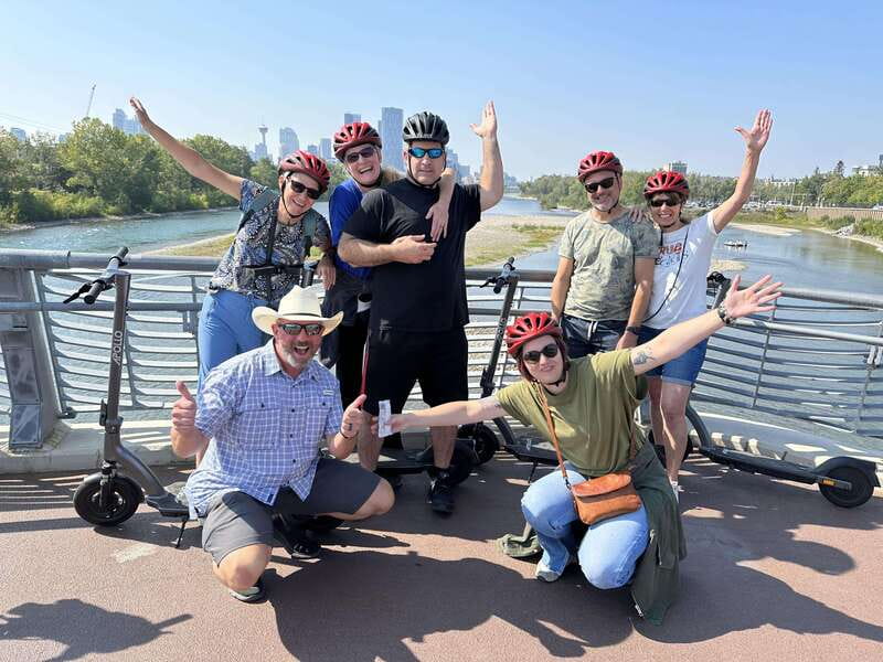 Calgary: E-Scooter City Highlights Tour - The longer middle section of the ride