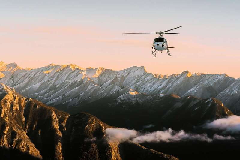 Canadian Rockies: Abraham Lake Ice Bubbles Helicopter Tour - Landing at Landslide Lake for a one-hour snowshoe walk