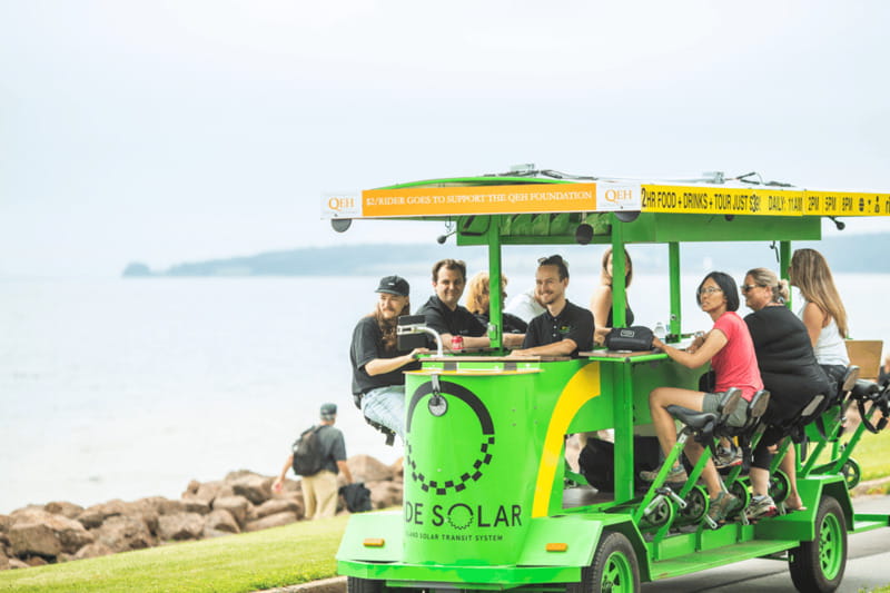 Charlottetown: Solar Food/Drink Party Bike Experience - Victoria Park and the oceanfront pause