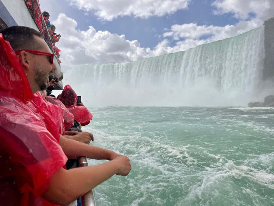 Falls Small Group Tour w/ Tower, Journey & Boat - From TO - Niagara City Cruises takes you into the mist