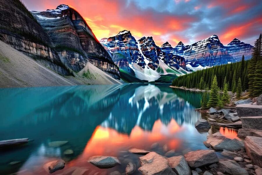 From Banff/Canmore: Moraine Lake, Lake Louise 1.5 hrs Each - The ride from Banff or Canmore