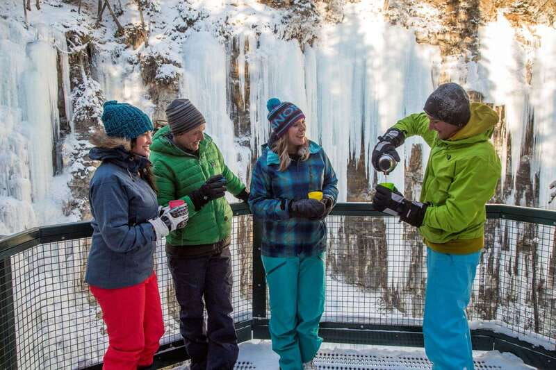 From Banff: Johnston Canyon Guided Icewalk - Leaving Banff from the Mount Royal Hotel