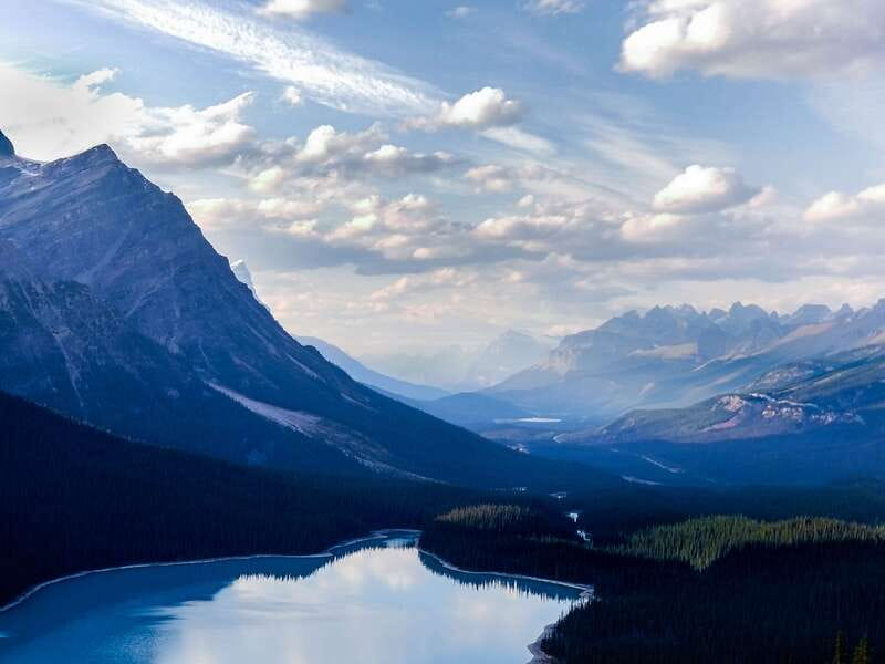 From Calgary/Banff: Columbia Icefield Glacier Full-Day Trip - Waterfowl Lakes and Peyto Lake bring the famous blues