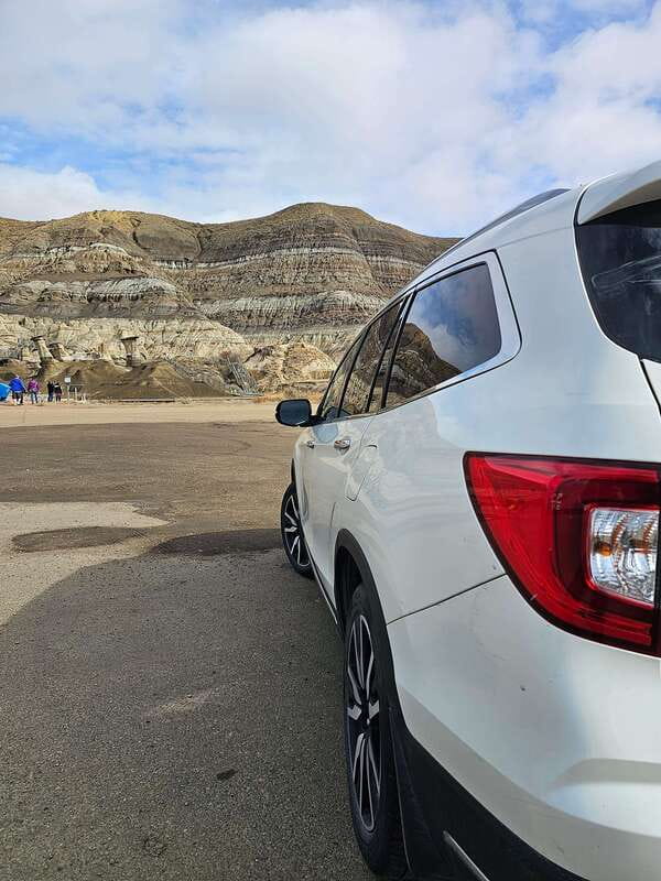 From Calgary: Drumheller Private Tour, Full day sightseeing - The Drumheller sign and dinosaur country