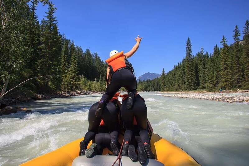 Golden, BC: Kicking Horse River Whitewater Raft Experience - Man Eater, Shotgun, and Roller Coaster in the middle canyon
