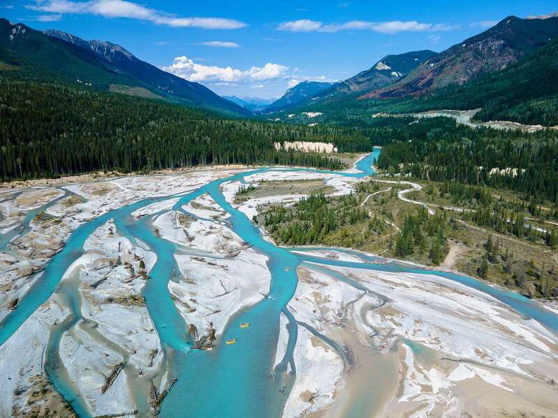 Golden, BC: Kicking Horse River Whitewater Raft Experience - A narrow canyon and a waterfall break