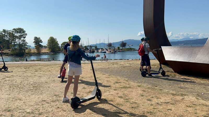 Great Vancouver EUC & E-scooters loop tour - Granville Island is the well-timed break