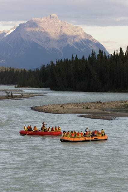 Jasper: Jasper National Park Easy 2-Hour Rafting Trip - A 25-foot raft where the guide does the work