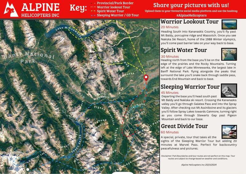 Kananaskis: 45 Minute "Sleeping Warrior" Helicopter Tour - Marvel Peak and the return along Spray Lakes