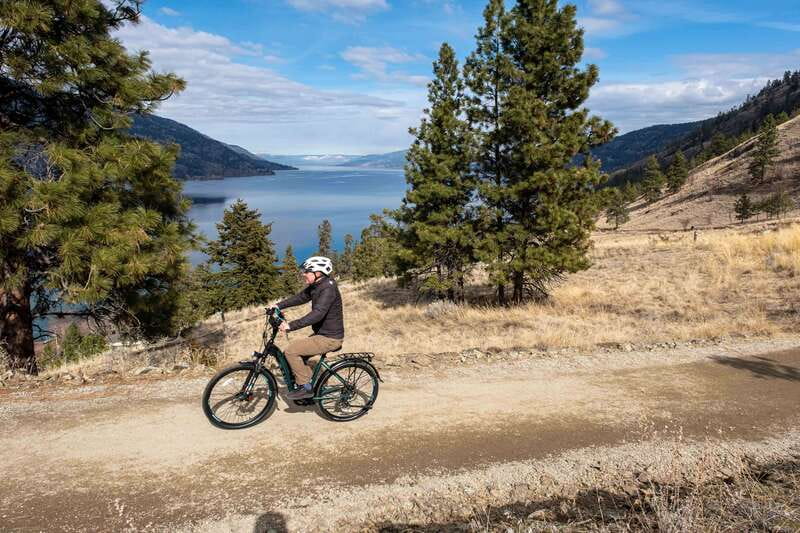 Kelowna: Okanagan Lake Guided E-Bike Tour with Picnic - Meeting Alessandro near the Sails statue