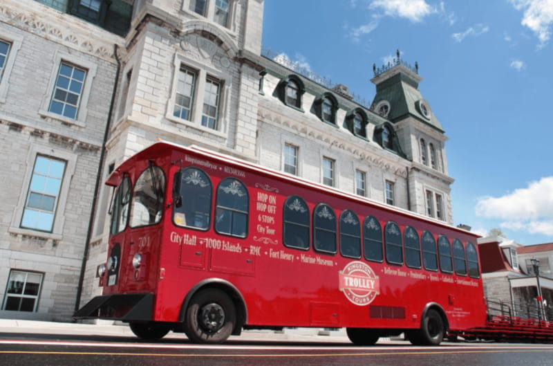 Kingston: Trolley City Tour - Boarding downtown at Ontario Street