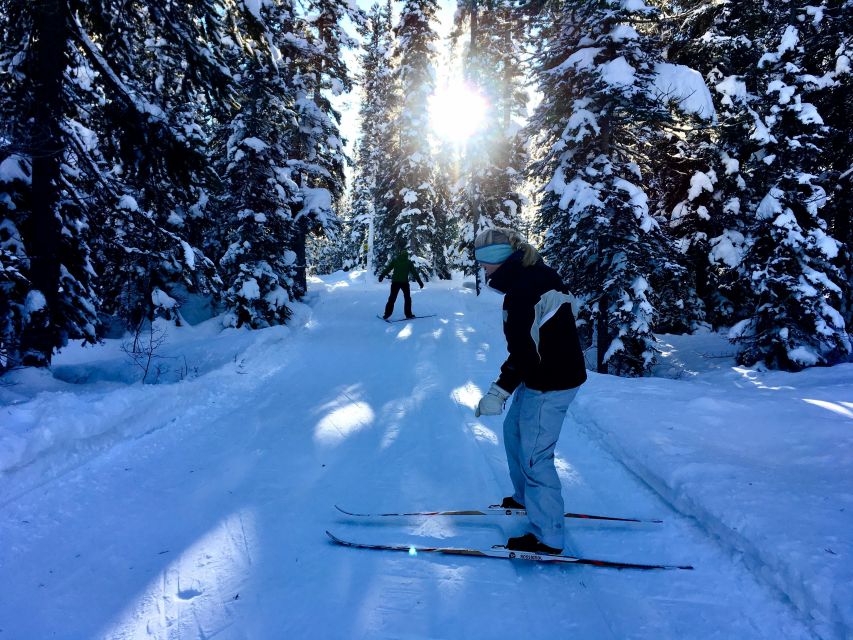 Lake Louise: Cross Country Skiing Lesson with Tour - The first lesson: falling, standing, gliding, and stopping