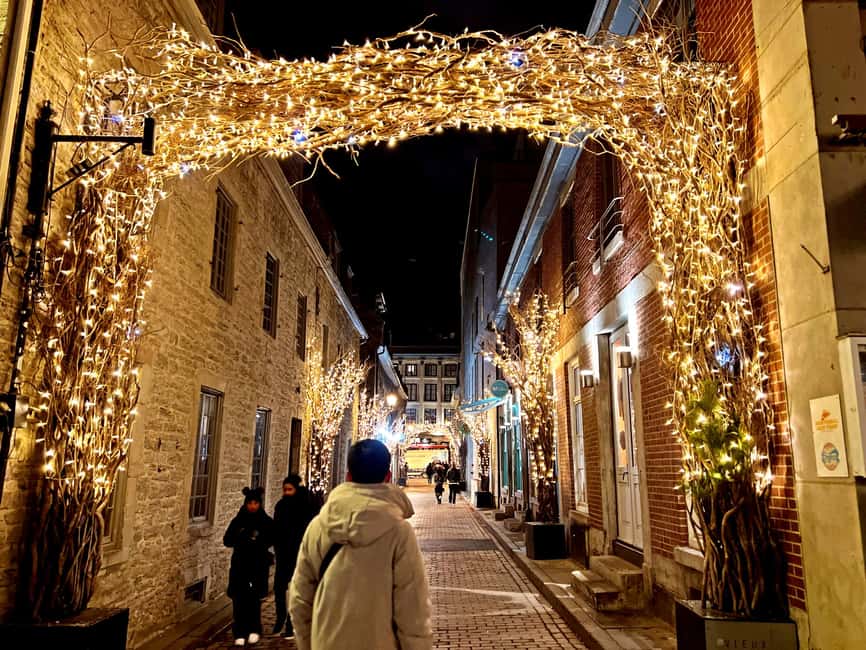 Montreal: Christmas Lights Private Walking Tour - Saint Paul Street and the Old Port finish
