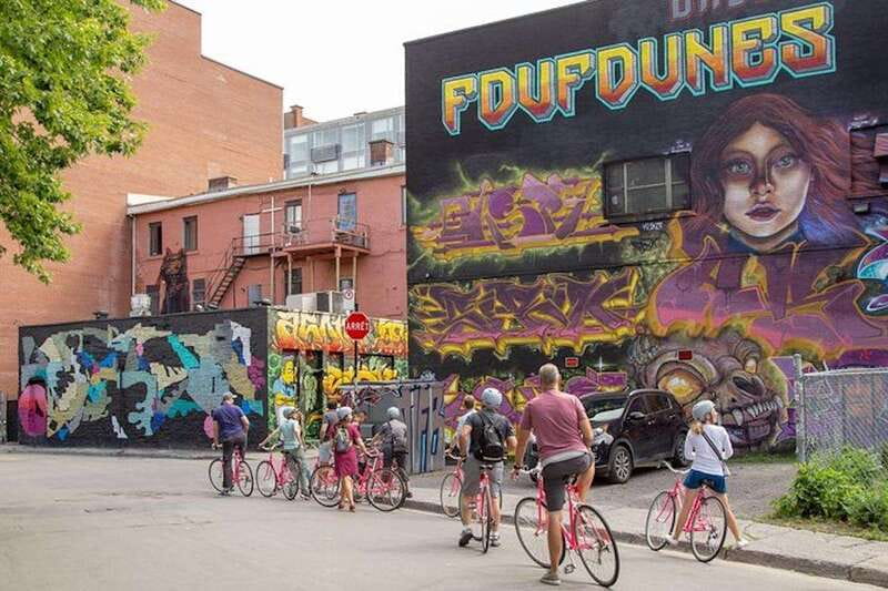 Montreal: Non Touristy Pink Bike Tour - What the route includes, from main streets to painted back lanes