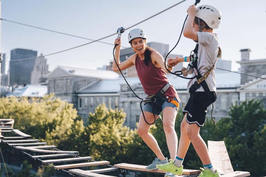 Montreal: Voiles En Voiles Aerial Park Admission Ticket - What to wear and what to leave behind