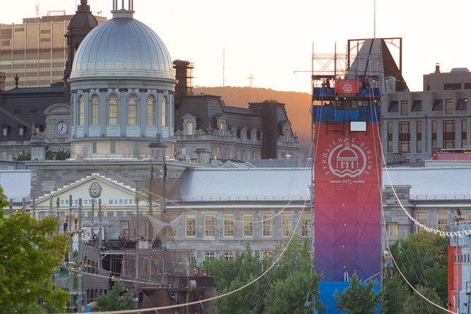Montreal Zipline Adventure - Two cables across the Bonsecours Basin