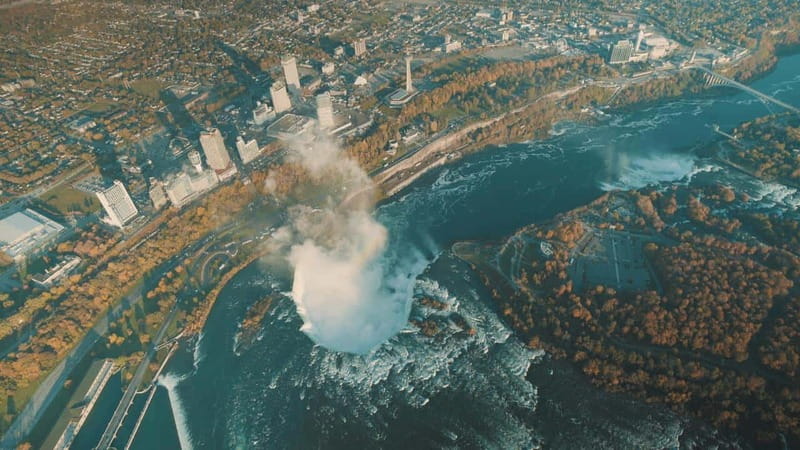 Niagara Falls, ON: Helicopter Ride with Boat & Skylon Lunch - Skylon Tower lunch and the view from above