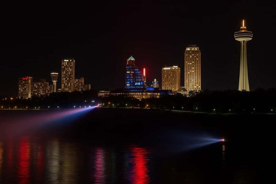 Niagara Falls: Skylon Tower, Fireworks & Walking Tour Canada - Niagara Falls after dark: lights and fireworks