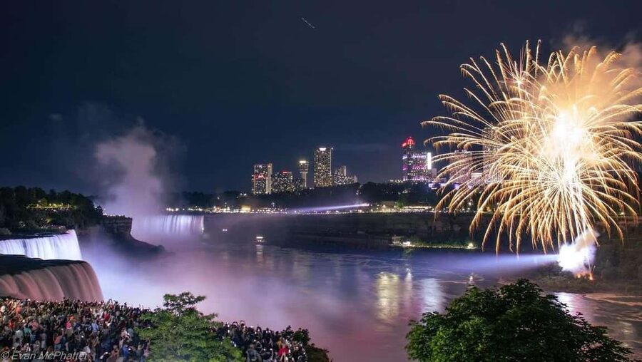 Niagara Falls: Skylon Tower, Fireworks & Walking Tour Canada - Walking the Niagara Parkway beside the spray
