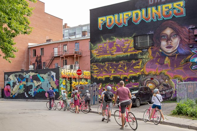 Non Touristy Pink Bike Tour by Spade & Palacio - Plateau Mont-Royal by back alley and neighborhood street