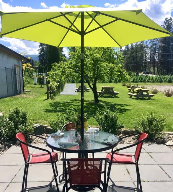 Okanagan Blackberry Fest; Wine Flights & Charcuterie Kelowna - Wine Flight and Honey Wine at the Bistro Patio