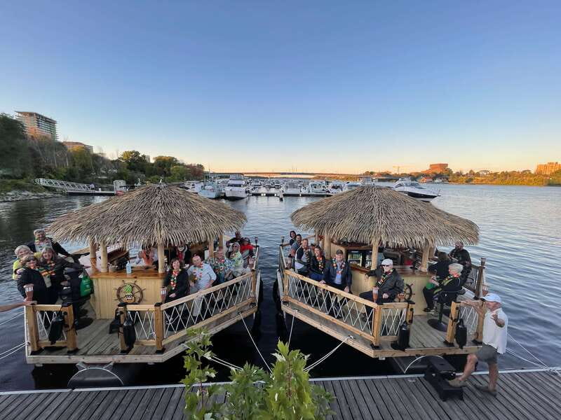 Ottawa: Floating Tiki Bar Cruise on the Ottawa River - Parliament Hill from the water