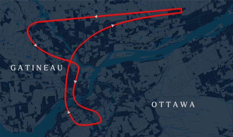 Ottawa: Helicopter Ride with Live Commentary - Crossing toward the Canadian Museum of History
