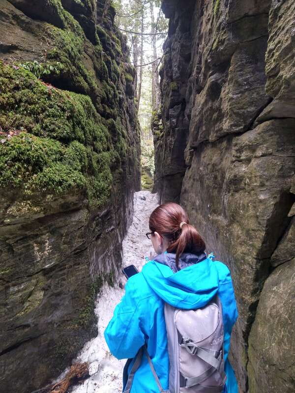 Private Nottawasaga Bluffs Caves Hike - Creemore/Collingwood - Freedom Rock and the Tomb require a careful choice