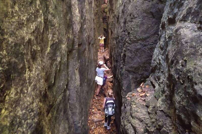 Private Nottawasaga Bluffs Caves Hike - Creemore/Collingwood - The one-metre keyhole is the real gateway