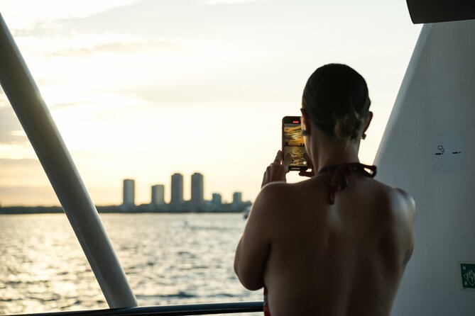 Toronto Premier Dinner Cruise on Odyssey in Toronto Harbour - The DJ, dance floor, and evening mood