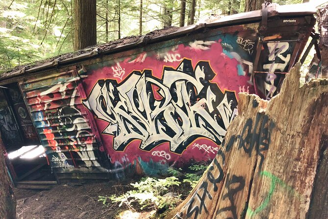 Whistler Train Wreck, Suspension Bridge & Hidden Waterfall Adventure - Crossing Cheakamus Suspension Bridge