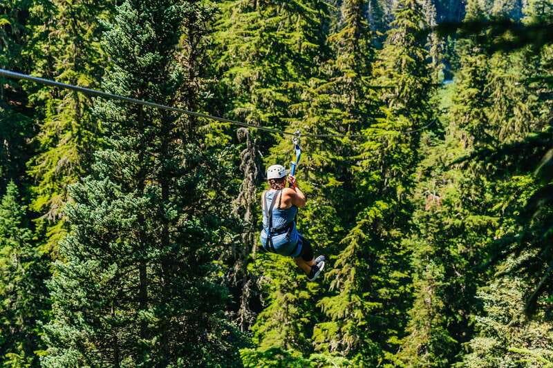 Whistler: Ziplining Experience - Riding the gondola to Whistler Mountain