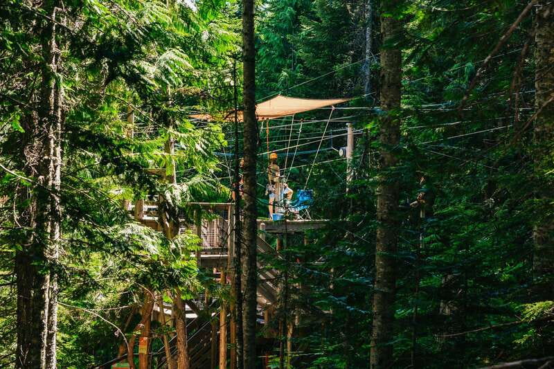Whistler: Ziplining Experience - The final 2,400-foot ride into Whistler Village