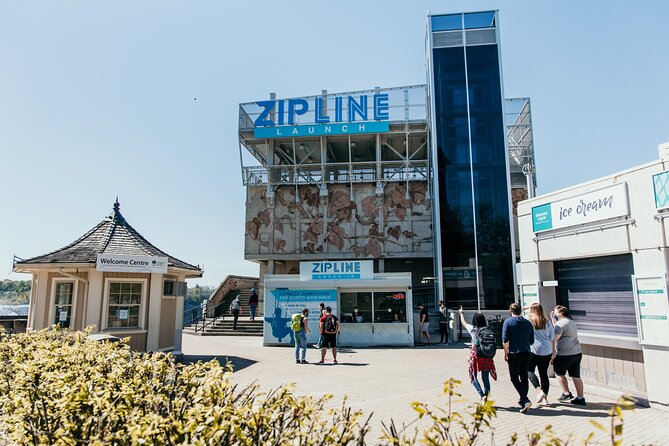 Zipline To The Falls in Niagara Falls, Canada - Getting fitted with a helmet and harness